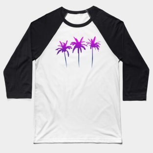 purple pink palm tree design Baseball T-Shirt